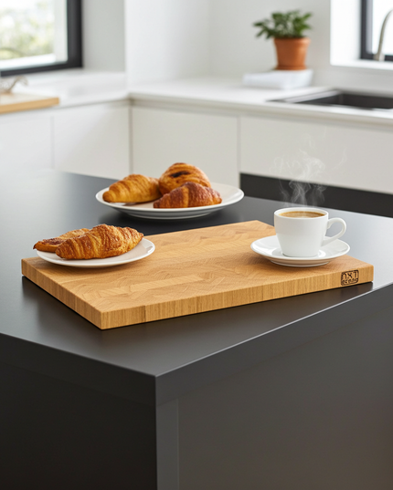 NXT Board planche à découper en chêne bois de bout fumé fait main - Élégant