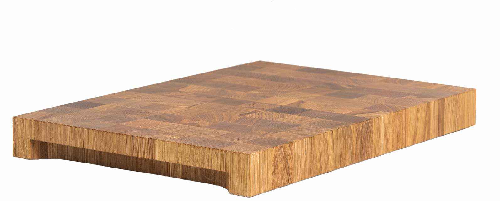 Planche à découper NXT en chêne bois de bout avec des poignées profondes, 52,5 x 35 x 5,5 cm