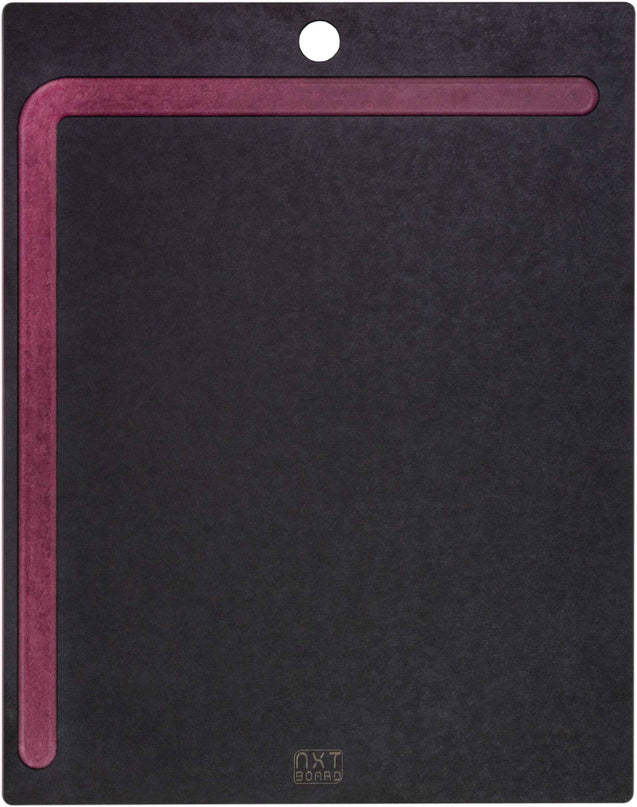 Planche à découper NXT noire/rose avec rigole à jus