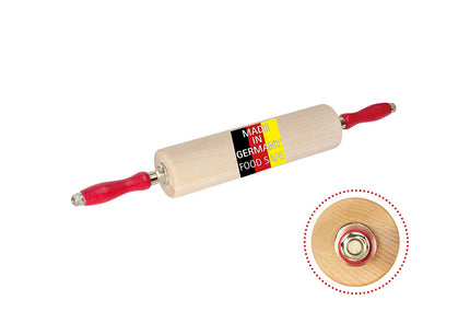 Profi-Teigroller aus Buchenholz mit Kugellager, 30–45 cm