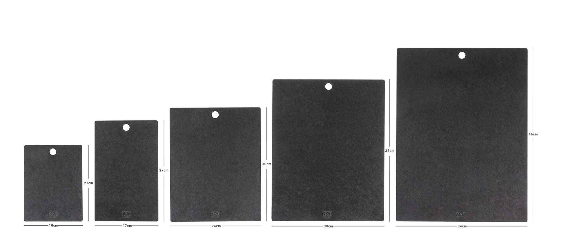 Planche à découper Richlite noire sans rigole à jus
