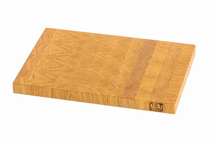 Planche à découper en chêne, bois de bout, fait à la main