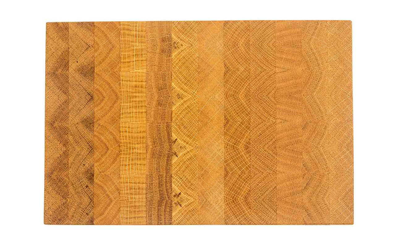 NXT Board planche à découper en chêne bois de bout fait main - Vue de dessus