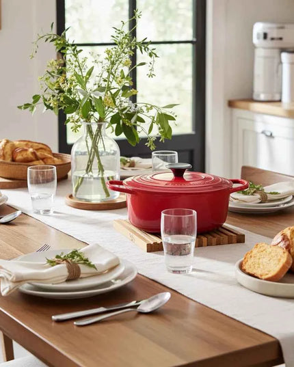 Sous-plat en chêne rectangulaire, fait à la main